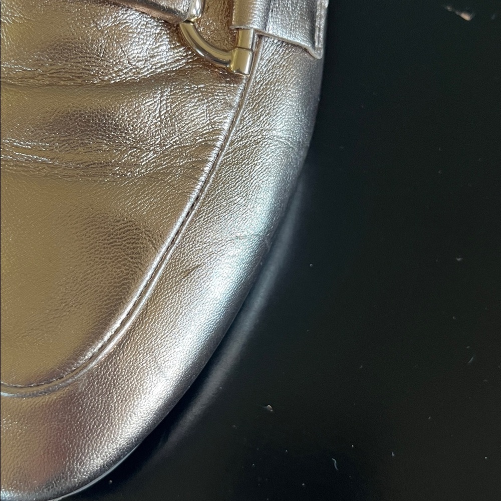 Kurt Geiger Metallic Gold Slip-On Loafers - Picture 8 of 8
